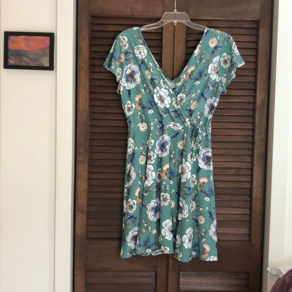 Kaileigh Kaela Faux Wrap Knit Dress